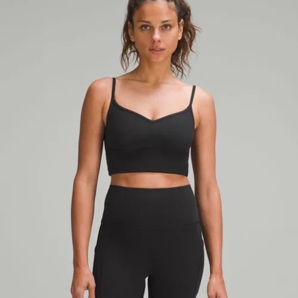 Black Lululemon Align Sweetheart Bra, Size 14
